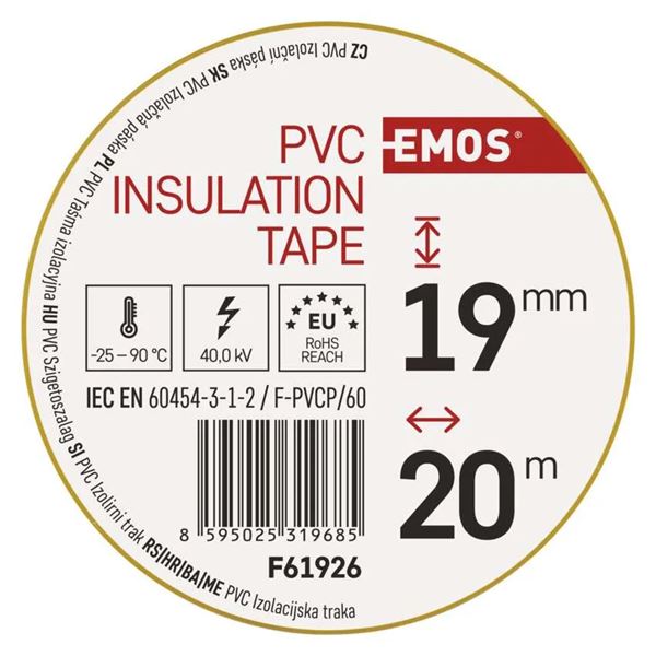 Izolačná páska PVC 19 mm / 10 m, žltá