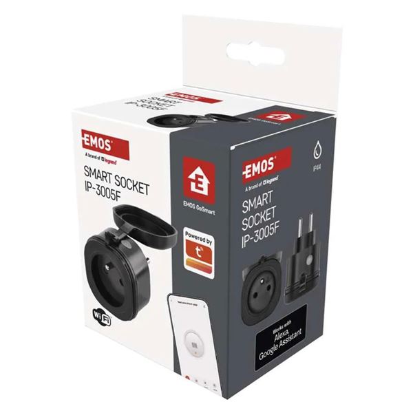 Zásuvka EMOS GoSmart WiFi IP44 IP-3005F