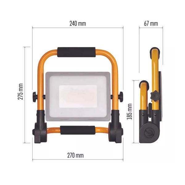 LED reflektor 51W prenosný neutrálna biela