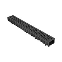 Žľab odvodňovací plastový 130 × 105 × 1000 mm, plastový rošt A1