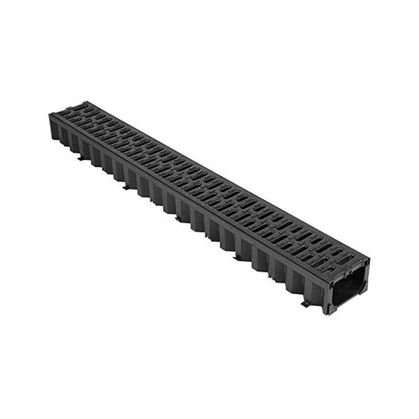 Žľab odvodňovací plastový 130 × 105 × 1000 mm, plastový rošt A1