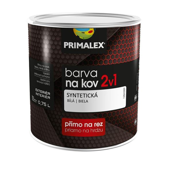 Farba na kov Primalex 2v1 0,75 l, zelená mach