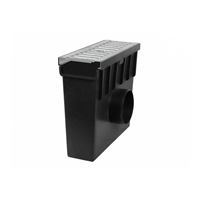 Vpusť plastová s pozinkovaným roštom 330 × 130 × 280 mm / H55