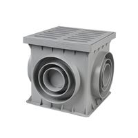 Plastový dvorný vpusť plast 250 x 250 mm sivý