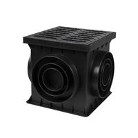 Plastový dvorný vpusť plast 250 x 250 mm čierny