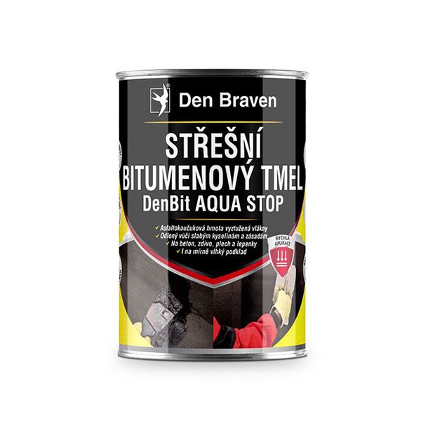 DenBit AQUA STOP strešný bitumenový tmel 1kg