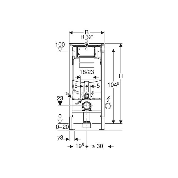 Duofix pre WC UP320, 112 cm