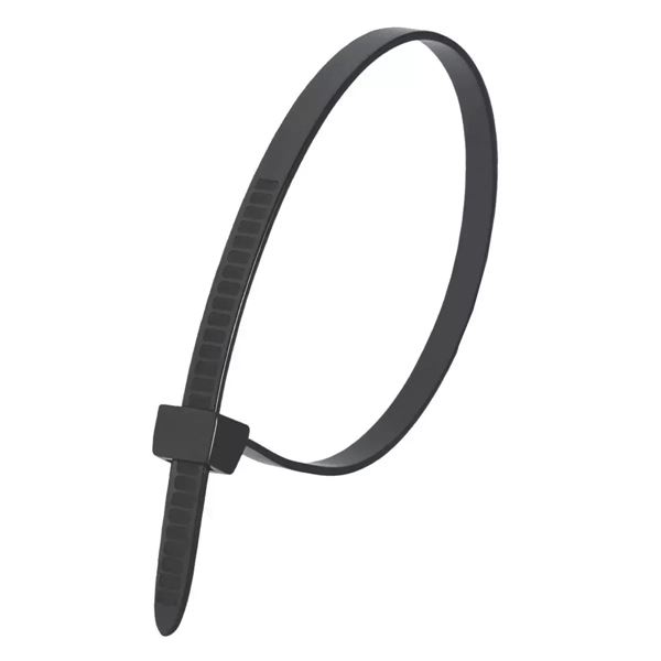 Sťahovacie pásky Dedra 4,8 × 370 mm, balenie 25 ks, Čierne