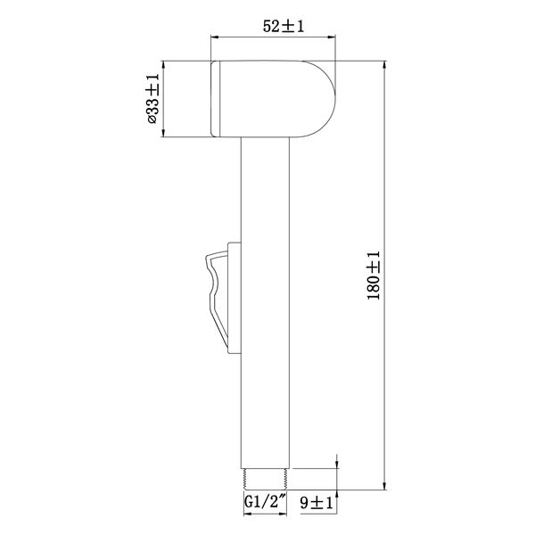 Sprcha SAPHO bidetová s 2ventilom a hadicou, chróm