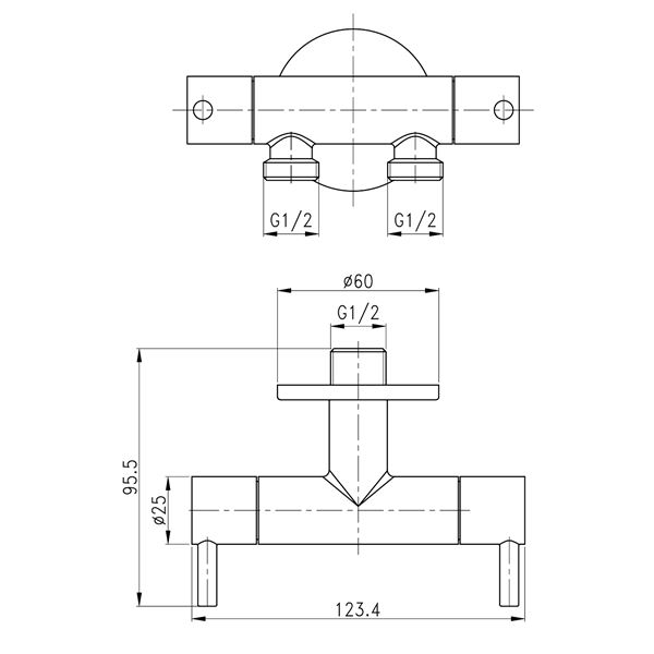 Sprcha SAPHO bidetová s 2ventilom a hadicou, chróm