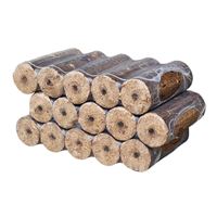 Drevené brikety, valec s dierou