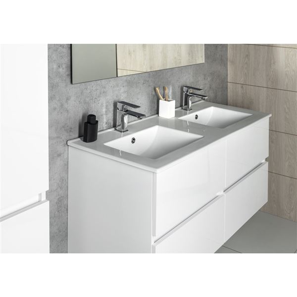 Dvojumývadlo Sapho SLIM 121 × 46 cm, keramické