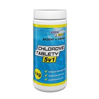 Bazénová chémia, chlórové tablety 5v1 SILCO,1 kg