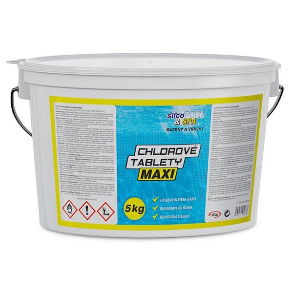 Bazénová chémia, chlórové tablety 5v1 SILCO, 5 kg