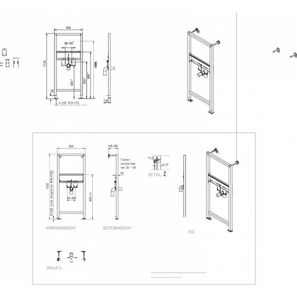 Modul podomietkový SLK plus pre umývadlo, 112 cm