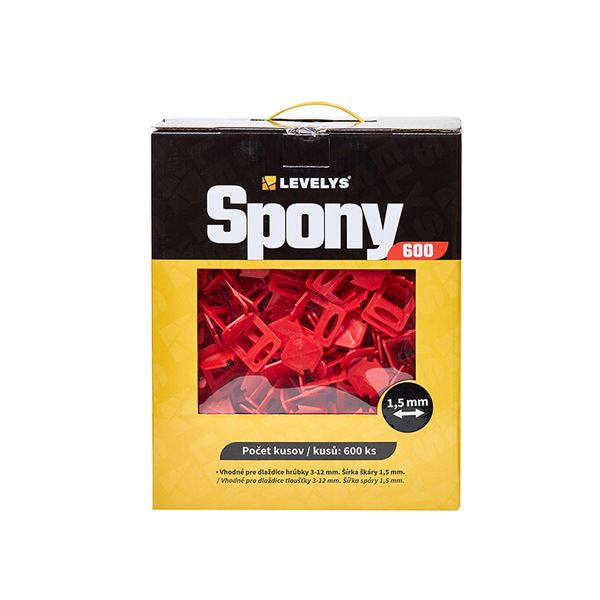 Spony Levelys 1,5mm - 600ks