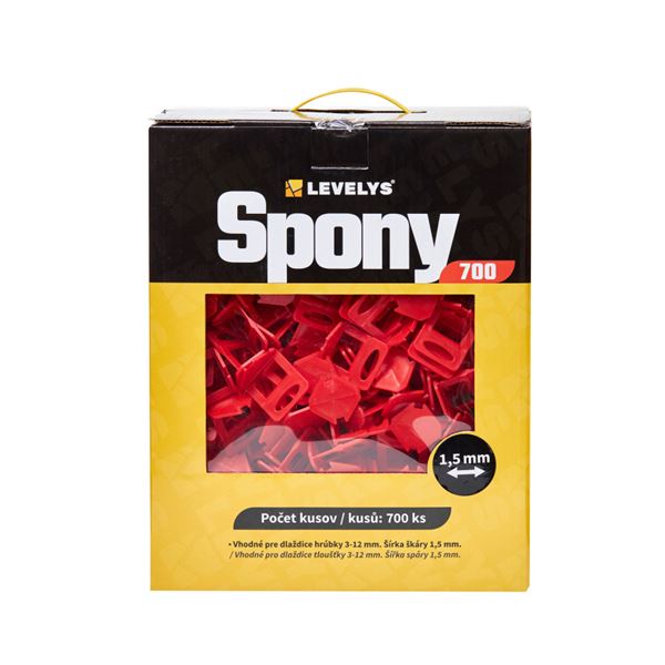 Spony Levelys 1,5 mm - 700 ks