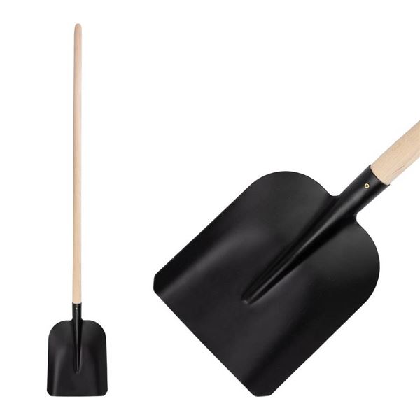 Lopata čierna s drevenou násadou 714-12, vzor 7130, 280 × 235 mm