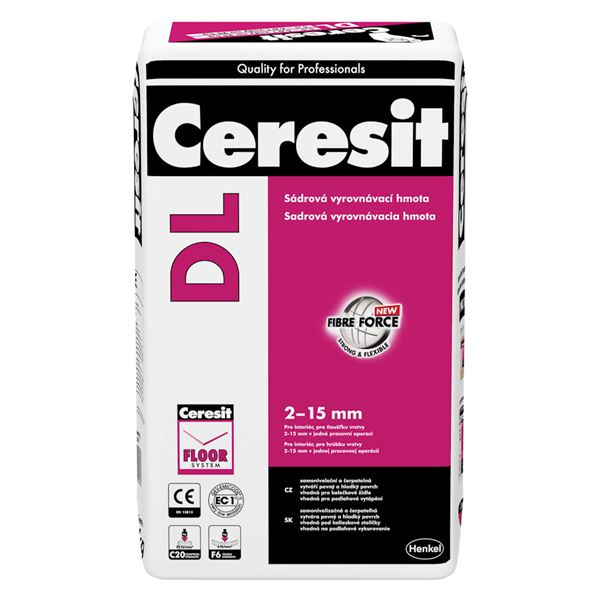 Sadrová samonivelizačná hmota Ceresit DL, 25 kg