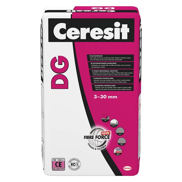 Sadrová samonivelačná hmota Ceresit DG, 25 kg
