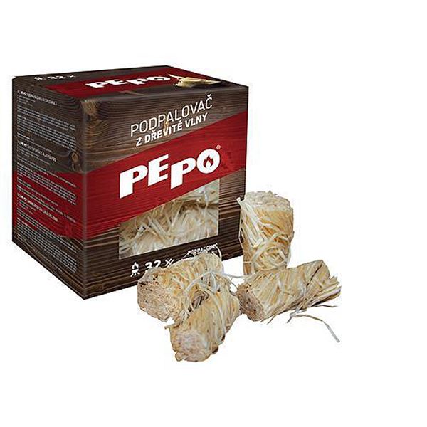 Podpaľovac PE-PO, drevitá vlna, 100 kúskov, 5 cm