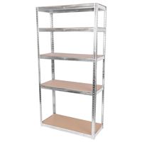 Regál Racks RAT40 MS, kovový, 5 políc MDF, 1800 x 900 x 400 mm, max. 175 kg/polica