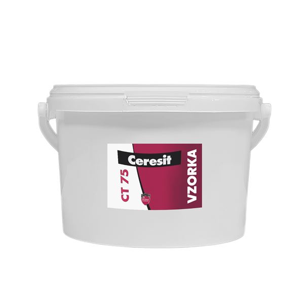 VZORKA 3 kg Ceresit CT75 A 2 mm silikónová fasádna omietka ryhovaná