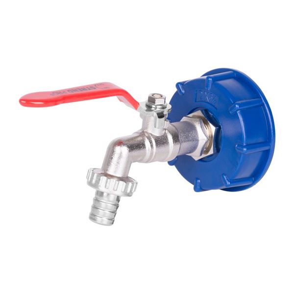 Sada Strend Pro, ventil 1/2" (Zn redukcia 3/4") + plastová redukcia 60 mm + výpust 3/4" , na IBC nádrž, mosadz