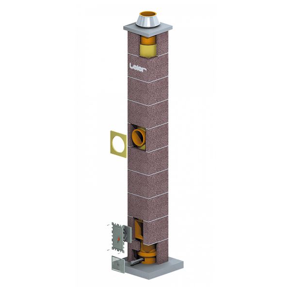 Komínová zostava Leier Ecoplus 20, 6m, 1 prieduch 90°
