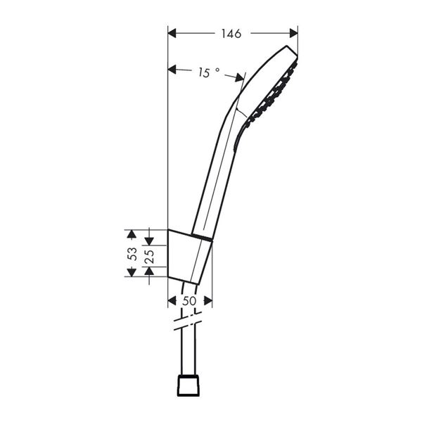 Set sprchový Hansgrohe CROMA Select E 1jet