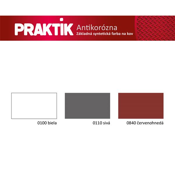 Farba Praktik základná antikorózna 0100 - 0,6l