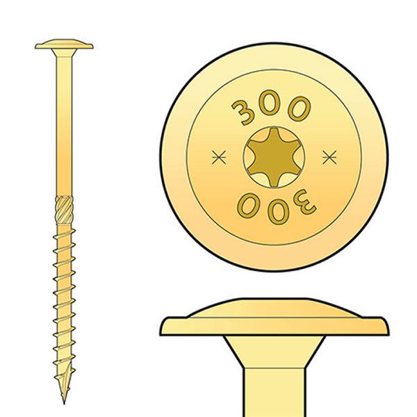 Tesárska skrutka VR 8x200 TORX tanierová hlava