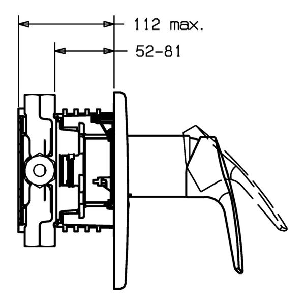 Batéria Hansa POLO sprchová podomietková, chróm