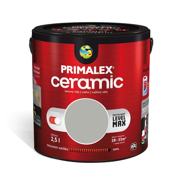 Primalex Ceramic umývateľná farba - Anglický grafit 2,5l