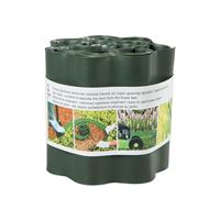 Obruba plastová 9 mx15 cm, zvlnená, CL, tmavozelená