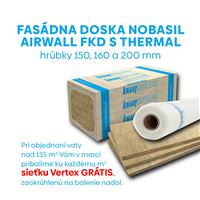 Fasádna doska Nobasil FKD S Thermal 160 × 400 × 1200 mm, balenie 0,96 m²