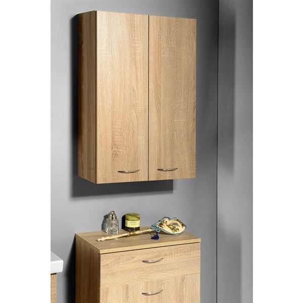 Skrinka AQUALINE ZOJA horná 50 × 76 × 23 cm, dub platin