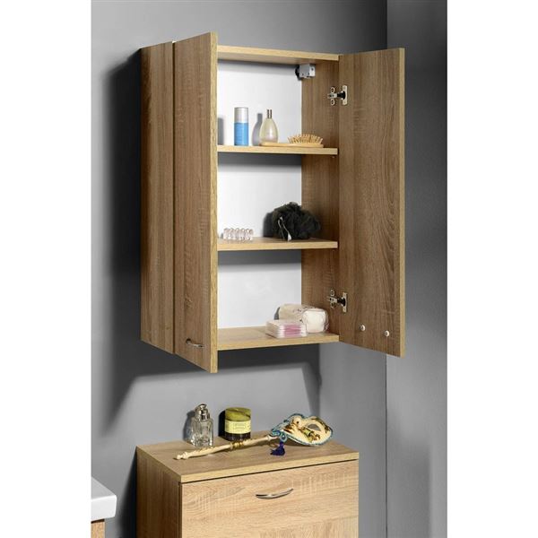 Skrinka AQUALINE ZOJA horná 50 × 76 × 23 cm, dub platin