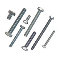 Skrutka metrická so šesťhrannou hlavou M08 x 20 mm, Zinok biely