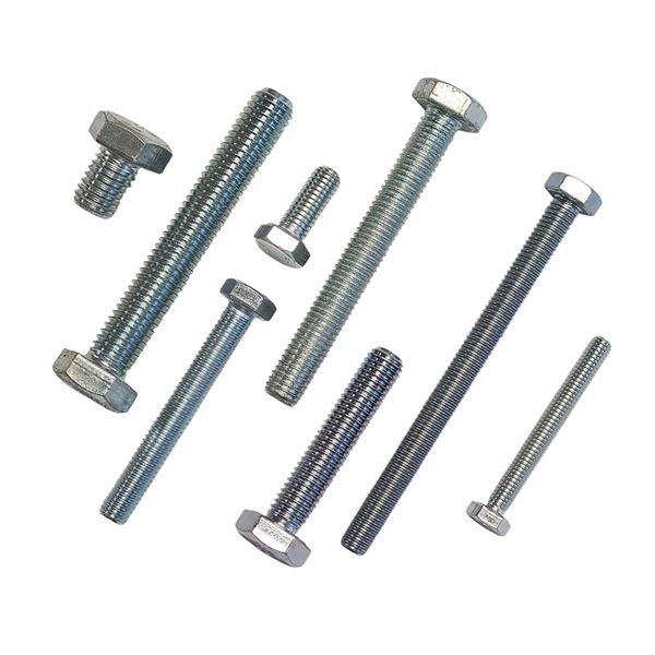 Skrutka metrická so šesťhrannou hlavou M08 x 80 mm, Zinok biely