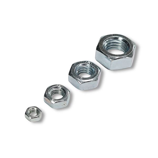 Matica presná šesťhranná M10, Zinok biely