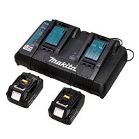 Rýchlo dvoj nabíjačka Makita 2 × port DC18RD + 2 × akumulátor 5Ah, 18V