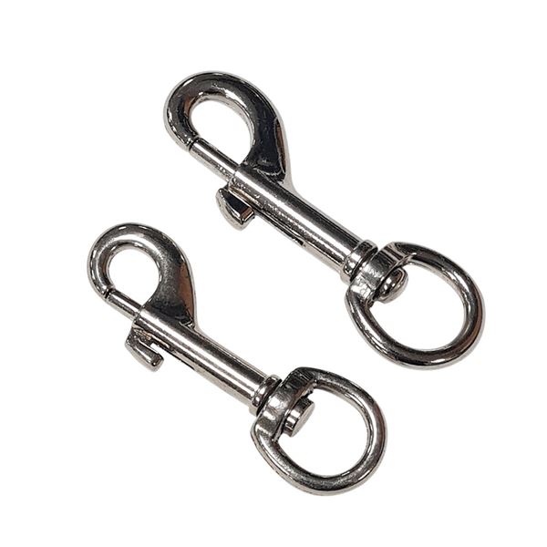 Karabínka na kľúče s oválnou hlavou poniklovaná 13 × 73 mm