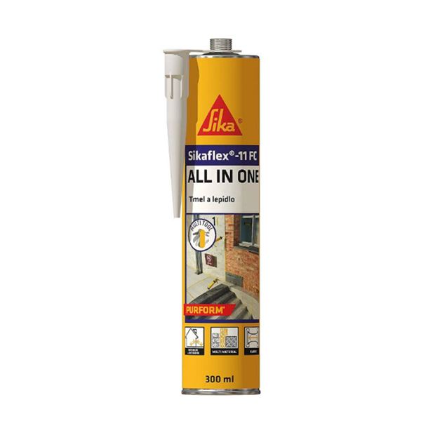 Mnohoúčelové elastické lepidlo a tmel Sikaflex 11 FC, Šedá 300 ml