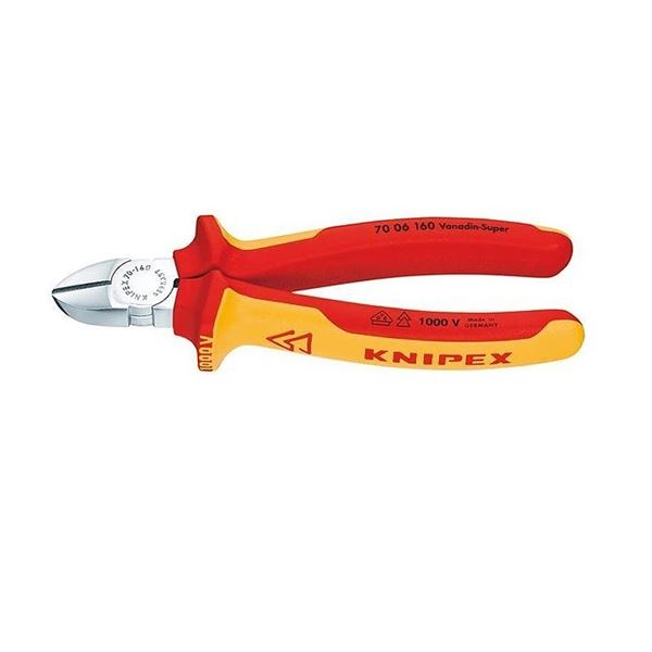 Bočné cvikacie kliešte KNIPEX, izolované, VDE 160 mm