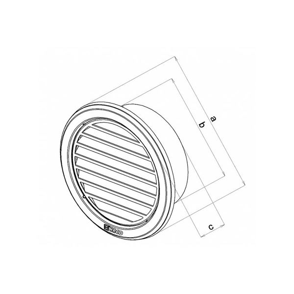 Nerezová vetracia mriežka Haco so sieťovinou okrúhla 110mm