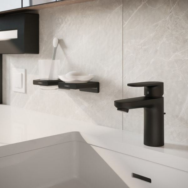 Batéria Hansgrohe VERNIS BLEND 70 umývadlová bez GA, čierna matná