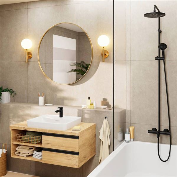 Batéria Hansgrohe VERNIS BLEND 100 umývadlová bez GA, čierna
