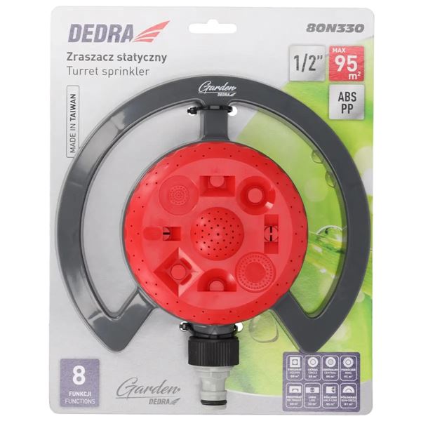 Statický zavlažovač DEDRA 8-funkčný