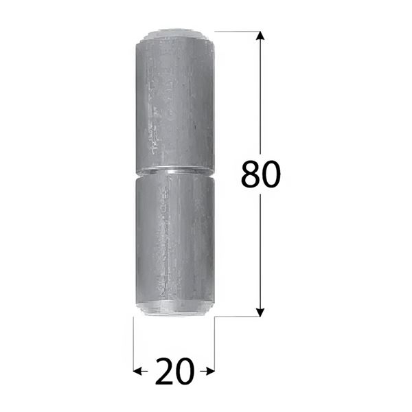 Záves k prizváraniu s guličkou 20 × 80 mm, ZTK 20